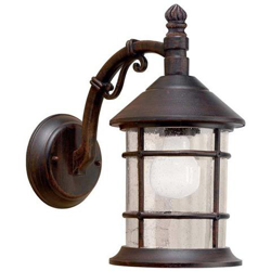 Lanterna Da Parete Marrone Ossido 1x E27 en oferta