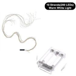 Strand 10 (200 LED) tubo luminoso stringa secco sottosezione (3 * AA senza trasporto) recinzione giardino esterno modelli impermeabili vacanza en oferta