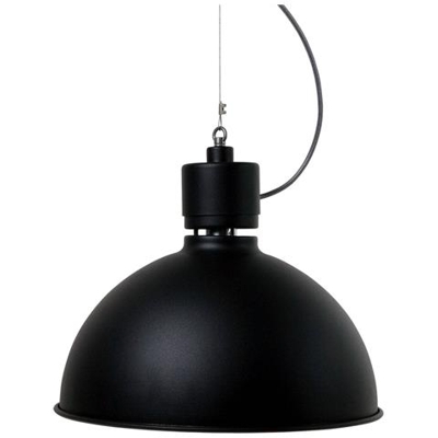 1 Luce Cupola Sospensione Soffitto Struttura Nera, E27
