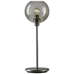 Lampada Da Tavolo 1 Luce Grigio Ossido, Vetro Fumé, E14 precio