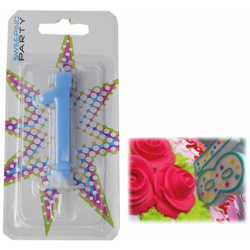 Bighouse It - CANDELINA CM.9 NUMERO 1 COLORE CELESTE precio