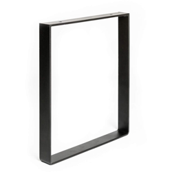 Gamba/telaio rettangolare in acciaio per tavoli o mobili in stile industriale. Altezza di 38,5 cm. Realizzata in acciaio con finitura nero opaco. Per precio