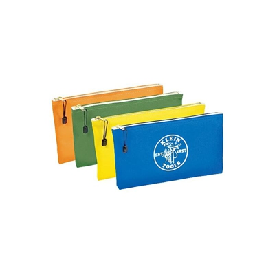 5140 - Borsa per attrezzi, con cerniera, colore: Oliva, arancione, blu, giallo, 30,5 cm, 4 pezzi - Klein Tools