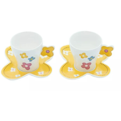 Casa Collection - Confezione 6 Tazzine da Caffe' con Piattino Flower New Bone China en oferta