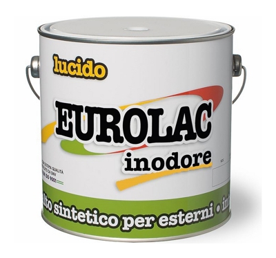 Smalto Sintetico Lucido Inodore Eurolac Laiv colore Bianco 2,500 Lt.