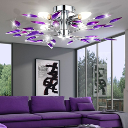 Lampada da soffitto design lascia design viola soggiorno sala da pranzo illuminazione lampada cromo Globo 63165-4 precio