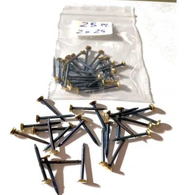 CBD - CHIODI ACCIAIO TB RIC. OTTONE 2.0x25 Pz.25 GEMAC