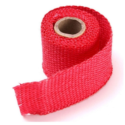 Nastro termico fibra di vetro protezione calore collettore scarico marmitta 50mm x 1,5mt Colore - Rosso