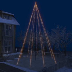 vidaXL Albero Natale a Cascata di Luci LED Interni Esterni 1300 LED 8m - Bianco precio