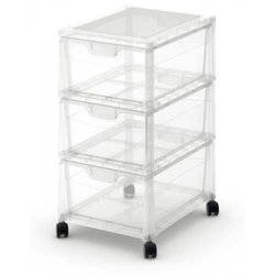 Contenitore spider 3 cassetti bianco trasparente precio
