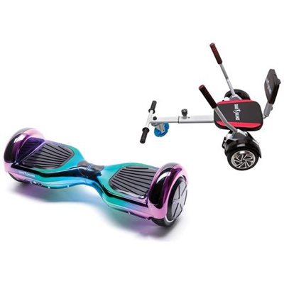 Pacchetto Di Smart Balance Hoverboard 6.5 Pollici, Regular Dakota + Hoverseat Con La Spugna, Motore 700 Wat, Bluetooth, Led Nuovo