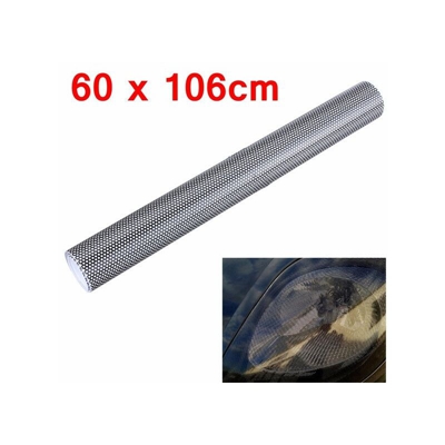 Pellicola a rete perforata nera per adesivo per fari auto Pellicola adesiva per avvolgere gli occhi in vinile 60x106cm