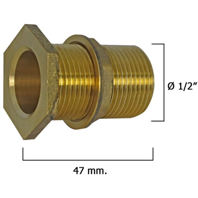 WOLFPACK 4020020 Racort Uscita Deposito Con Filettatura 1/2