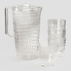 SKLUM Set di 1 brocca 2L e 4 bicchieri Brandon Trasparente Metacrilato precio