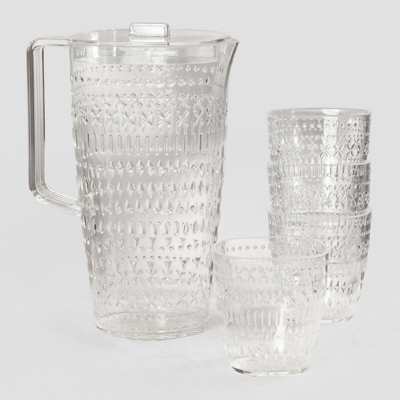 SKLUM Set di 1 brocca 2L e 4 bicchieri Brandon Trasparente Metacrilato