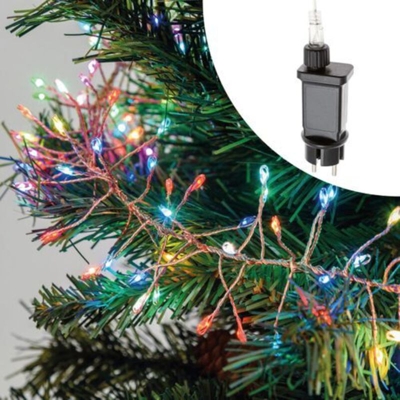 Luci di Natale catena luminosa con microled festone natalizio multicolor RGB decorazione per albero da esterno cavo Ramato -3m - 600 led
