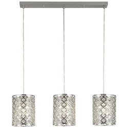 Lampada A Sospensione A 3 Barre Cromate Con Vetro, Attacco E27 características