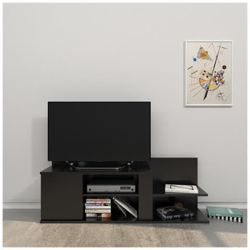 Mobile Porta Tv Marshall - Con Ripiani - Da Salotto - Nero, In Legno, 120 X 30,5 X 42,5 Cm en oferta