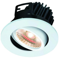 Faretto Inclinabile Led 3000k Bianco Caldo Con Cornice Bianca Fissa, 7w características