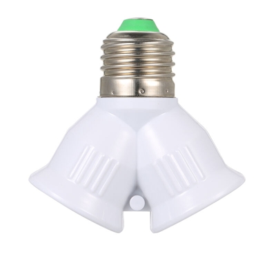 Base E27, divisa in due adattatori, bianca