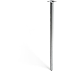 gamba cilindrica stile moderno per tavoli. Altezza di 80 cm. Realizzata in acciaio con finitura cromo opaco. Per il bricolage e il DIY. Misure en oferta