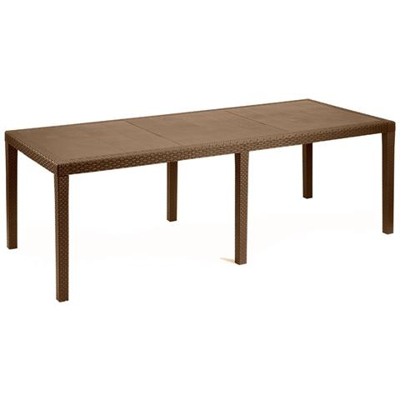Tavolo Rettangolare Allungabile Da Esterno, Colore Marrone, Cm 150 X 72 X 90 (chiuso).