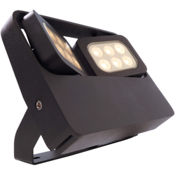 Faretto LED 12W doppio diffusore orientabile luce negozio vetrina giardino IP65 en oferta