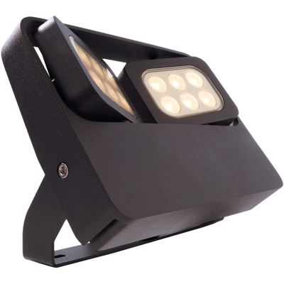 Faretto LED 12W doppio diffusore orientabile luce negozio vetrina giardino IP65
