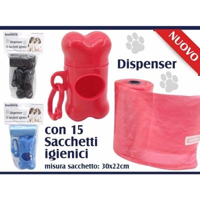 Bighouse It - SACCHETTI RACCOGLI FECI SET 15 PZ.+DISPENSER