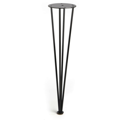 Gambe di legno rotonde stile industriale e minimalista per panche, tavoli bassi e mobili fai da te. Altezza di 40 cm. Realizzata in acciaio con