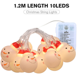 Christmas Snowman LED String Light 1.2m Lunghezza / 10 LED / Modalita lampeggiante / Luce bianca calda Spedito senza batteria precio