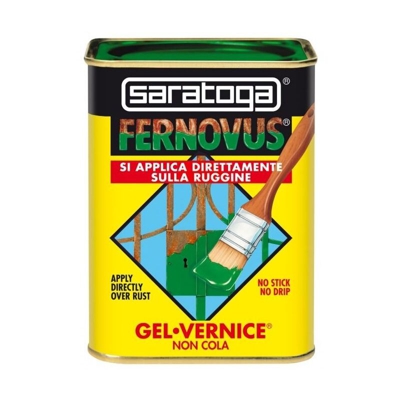 Vernice Antiruggine in Gel Fernovus, Brillante Saratoga - Rosso Positano Brillante 750ml