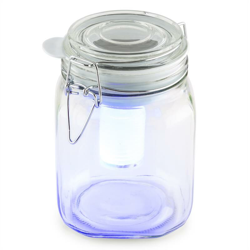 Wetterfrosch Luce LED Giallo/Blu Vaso Ermetico Solare Batteria - Oneconcept en oferta