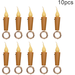 Luci a stringa, Lume di candela in sughero chiaro, Bianco caldo precio