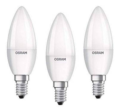 Osram Lampadine LED Candela 5W Attacco E14 Luce Naturale 4000K Confezione da 3