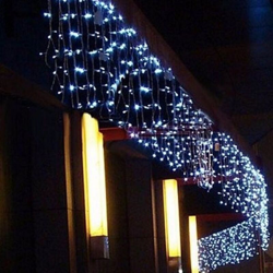 Tenda Luminosa Natalizia Luci Led Natale Prolungabile Flash Esterno 3x0.5 mt - Temperatura di colore: Luce Bianca en oferta