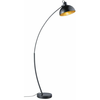 Lampada ad arco in piedi per sala da pranzo coperta da lettura coperte proiettori NERO -GOLD in un set con lampade a LED