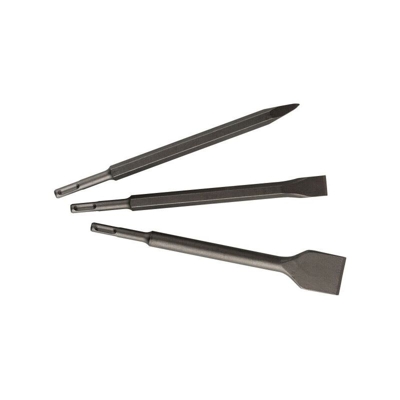 Topolenashop - SET 3 SCALPELLI SDS PLUS 2 SPATOLA 1 A PUNTA martello demolitore scalpello 250MM