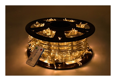 Luci Di Natale 1500 Led Bianco Caldo 8 Giochi Di Luce Con Telecomando