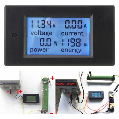 Insma - DC 100A Amperometro Tester digitale LED Misuratore di potenza Monitor Voltmetro di energia