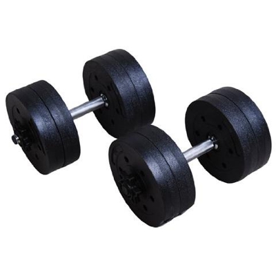 Set di 2 Manubri con Dischi 18Kg