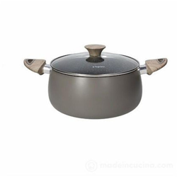 Casseruola 2 Manici con Coperchio Linea Eco Diametro 24 cm colore Alluminio Tortora en oferta