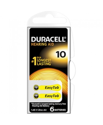 Duracell Easy Tab 10 Colore Giallo Batterie Per Apparecchi Auricolari