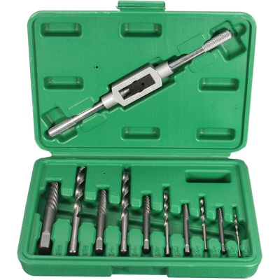 11pcs HSS Screw Extractor Drill Bit Left Hand Turning Pr Repair Machine