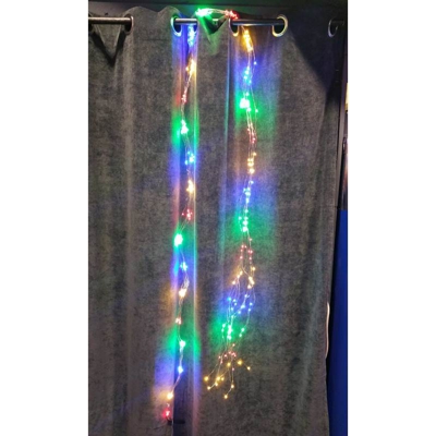 Peragashop - 200 MICROLED CASCATA MULTICOLOR LUCI DI NATALE DECORO ADDOBBO