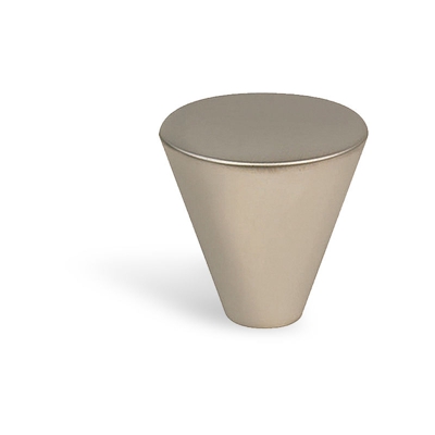 Pomolo in stile contemporaneo, Ottone, Nichel Bisú, 20 mm di diametro. Marchio REI