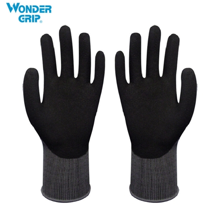 Guanti da lavoro pesanti in nylon + nitrile opaco temperato per assicurazione lavoro calibro 13, modello WG-500 taglia M.