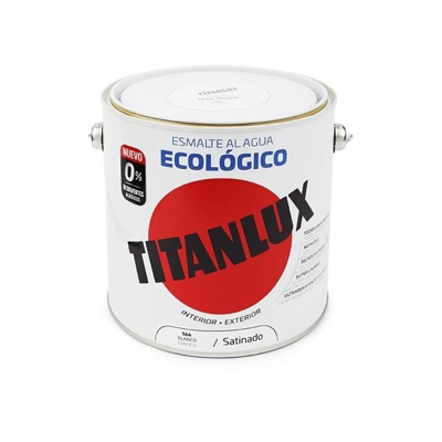 Smalto Satinado Ecologico Acqua Titanlux | 4 L - 566 Bianco - 566 Bianco