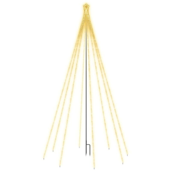 Albero di Natale a Cascata Luci LED Interni Esterni 800 LED 5 m - Bianco - Vidaxl precio
