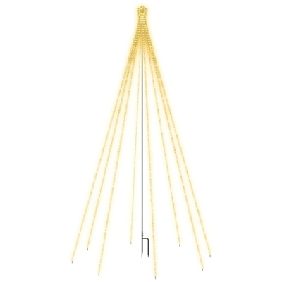 Albero di Natale a Cascata Luci LED Interni Esterni 800 LED 5 m - Bianco - Vidaxl